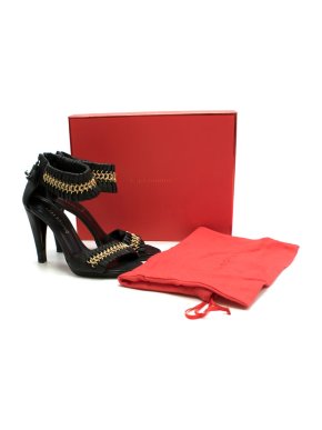 Lara Bohinc Morgana black leather sandals