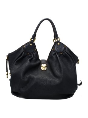 Louis Vuitton Black Mahina Leather L Bag