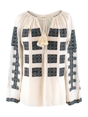 Talitha embroidered cotton blouse