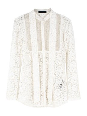 Burberry White Lace Shirt
