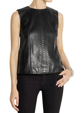 Belstaff Black Python & Jersey Top