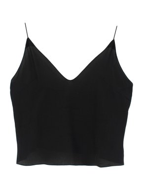 Chloe Silk Crepe de Chine Cropped Cami Top