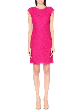 Diane von Furstenberg Barbara pink lace dress