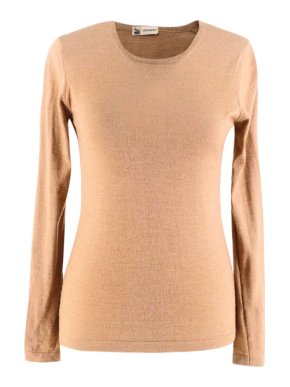 Colombo Brown Cashmere and Silk Jumper