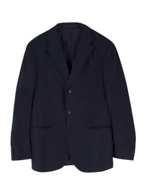 Boggi Navy Wool & Cashmere-blend Blazer
