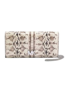 Michael Kors Mott Snake-Effect Leather Clutch