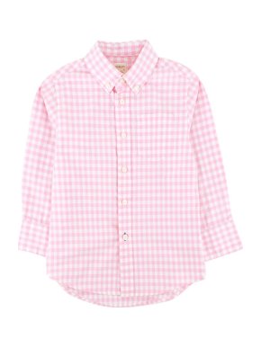 Crewcuts by J Crew Pink Gingham Button Down Long sleeve