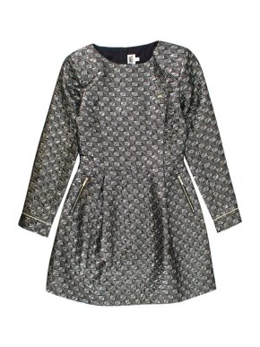 Karl Lagerfeld Girls' Metallic Jacquard Dress