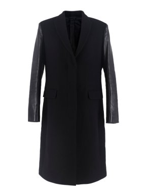 Neil Barrett Masculine Fit Black Wool-blend Long Coat