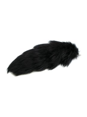 Alexander McQueen Black Fox Fur Tail Charm