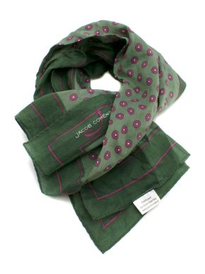Jacob Cohen Green Floral Print Square Scarf