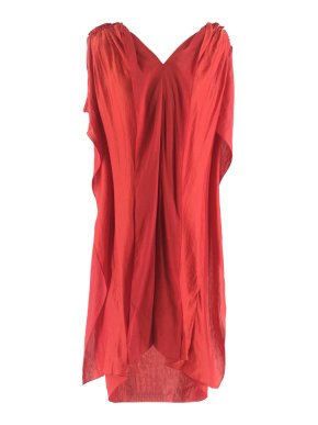 Stella McCartney Red Sleeveless Linen and Silk Blend Dress
