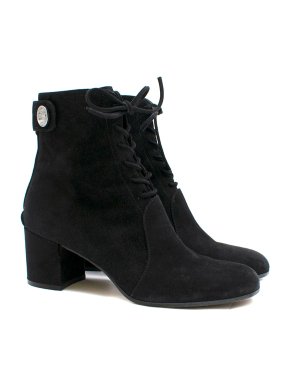 Gianvito Rossi Black Suede Ankle Boots