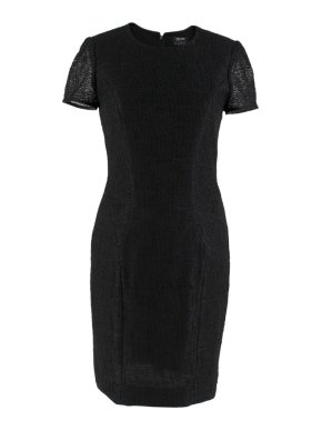 L'Agence For Barneys Black Textured Dress
