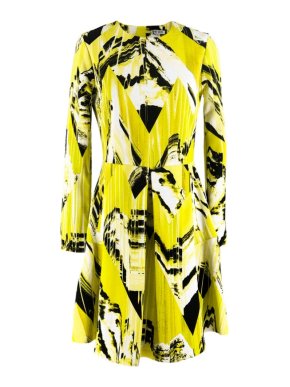 Kenzo Girls Neon Yellow Printed Dress