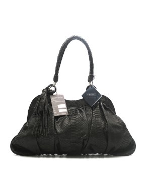 Maisha Dark Brown Python Leather Bag