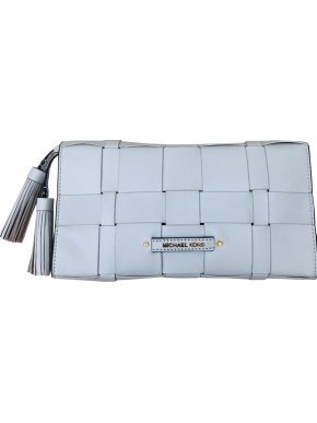 Michael Michael Kors White Leather Clutch Bag