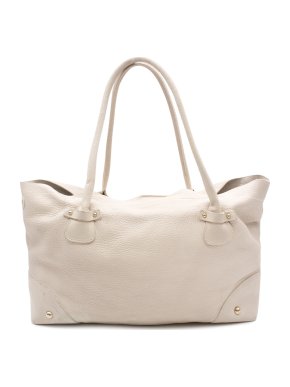 Dolce & Gabbana Cream Leather Shoulder Bag