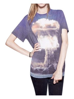 Christopher Kane Blue Atomic Bomb-Print T-shirt 1