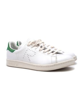 Raf Simons x Adidas White & Green Suede Stan Smith Trainers