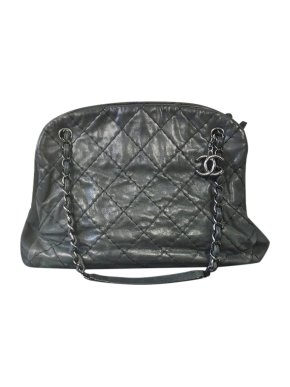 Chanel Black Grey Just Mademoiselle Bowling bag