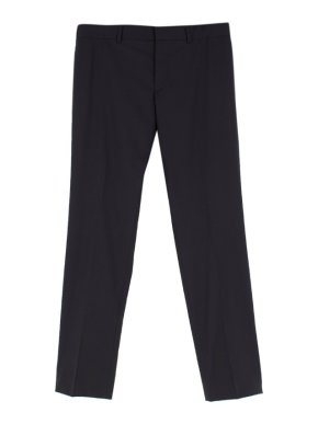 Gucci Men's Black Straight-leg Suit Trousers