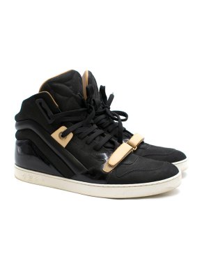 Louis Vuitton Black Suede Broken Beat High-top Trainers