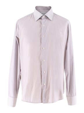 Balmain Men's Striped Cotton Shirt