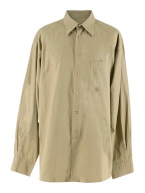 Kenzo Men's Army Green Cotton Shirt