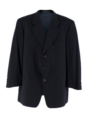 Giorgio Armani Men's Navy Single-Breasted Cashmere Blazer