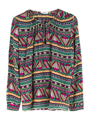 Ba&sh Multi-Color Geometric Print Blouse