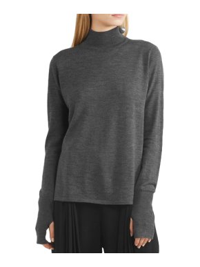 Dion Lee Dark Grey Open-back Merino Wool Sweater