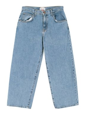 Current Elliott Pale Blue High Waist Cropped Jeans