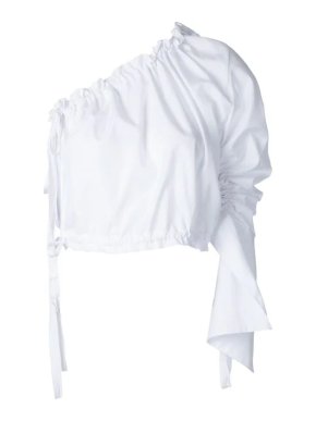 Georgia Alice White Crescent One-Shoulder Blouse