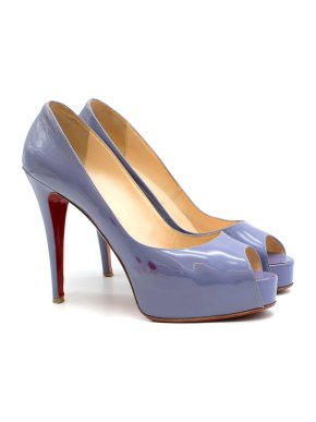 Christian Louboutin Patent Leather Peep-toe Pumps