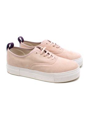 Eytys Powder Pink Mother Suede Trainers
