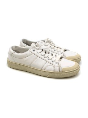 Saint Laurent White Court Classic Sneakers