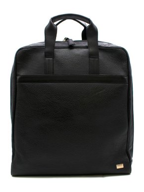 Dunhill Black Grained Leather Document Bag