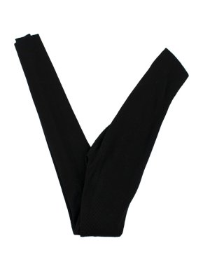 Escada Black High Waist Ribbed Leggings