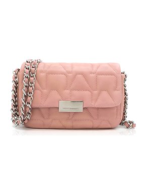 Adolfo Dominguez Pink Quilted Leather Mini Shoulder Bag