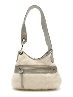Hogan Leather & Fur Mini Shoulder Bag