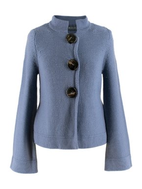 Goat Blue Merino Wool Cardigan