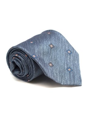 Ermenegildo Zegna Blue Silk Noil Tie