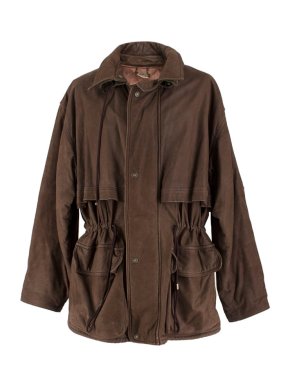 Falco Brown Leather & Wool Blend Men's Country Jacket