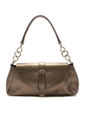 Furla Bronze Leather Shoulder Bag