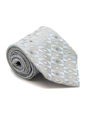 Ermenegildo Zegna Baby Blue Patterned Silk Tie