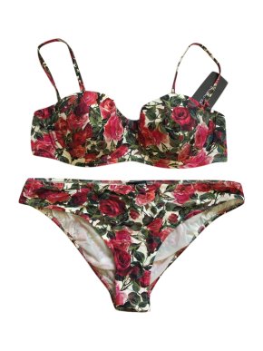 Dolce & Gabbana Rose-print underwired bikini