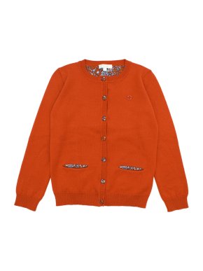 Gucci Girls' Orange Wool Cardigan