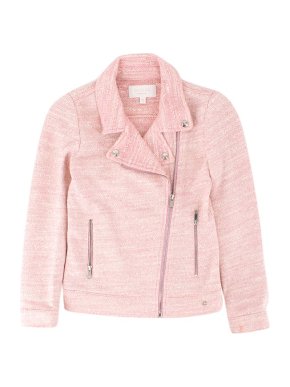 Gucci Girl's Pink Cotton-blend Knit Jacket