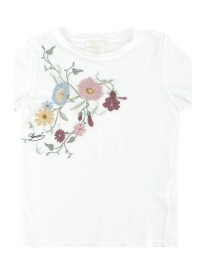 Gucci Girls 4-years White Embroidered Floral T-shirt
